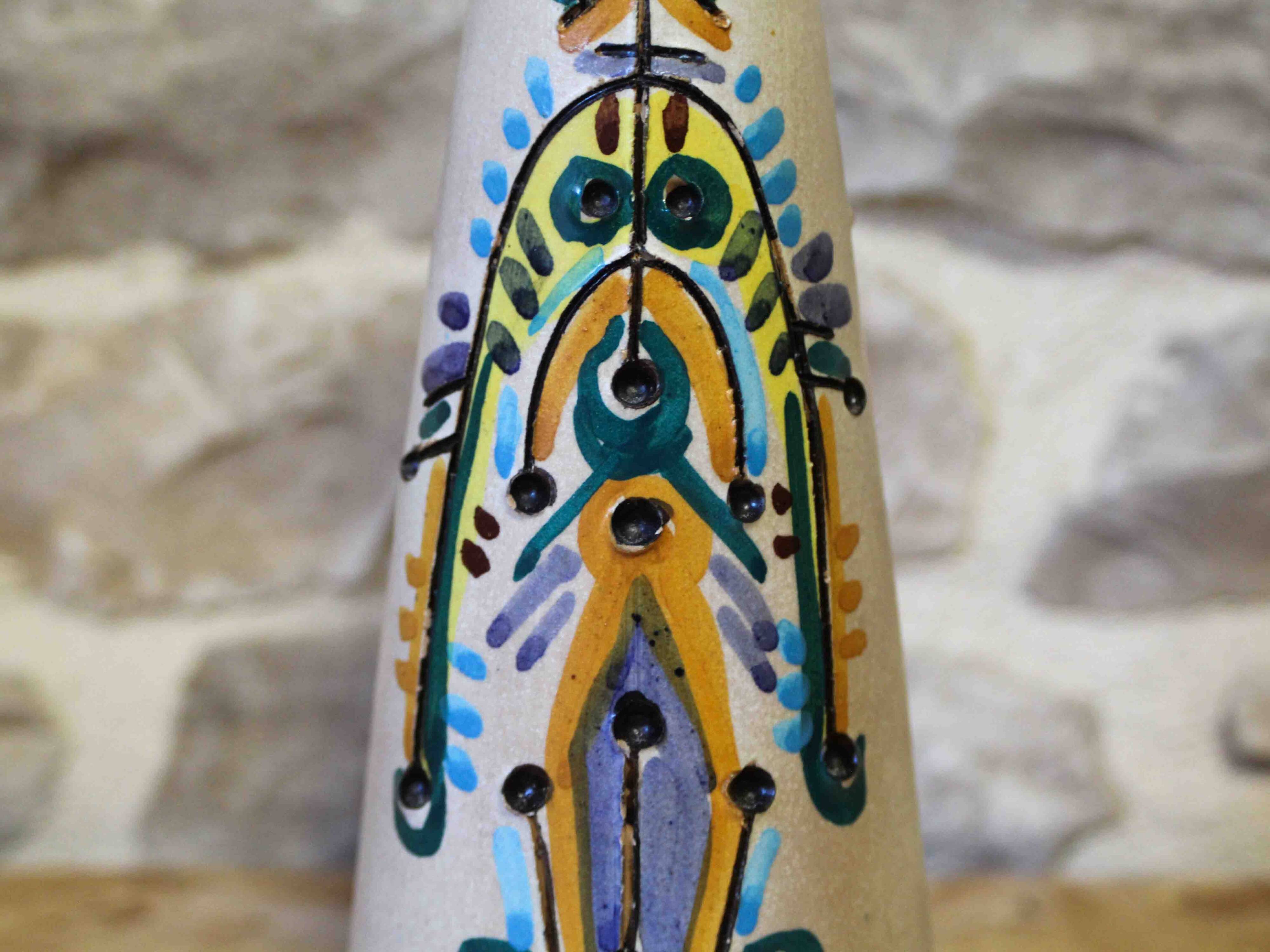 Giuseppe Mazzotti Albisola glazed ceramic soliflore vase