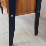 Vintage 1960s Scandinavian teak bookcase with compass legs