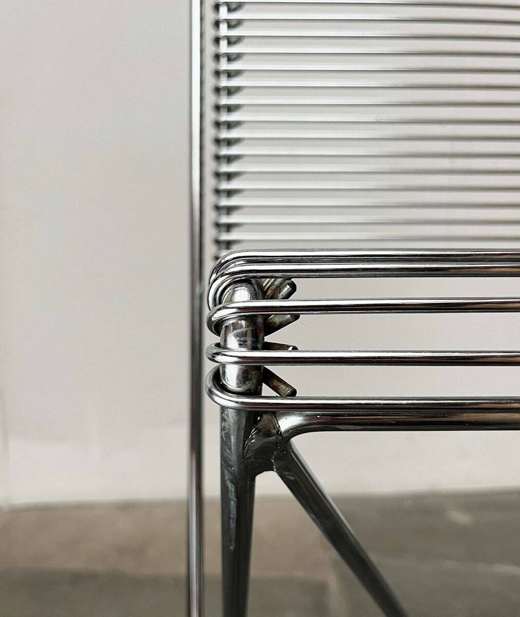Tabouret de cuisine Postmoderne allemand Kreuzschwinger par Till Behrens pour Meyer Stahlmöbel, années 1980