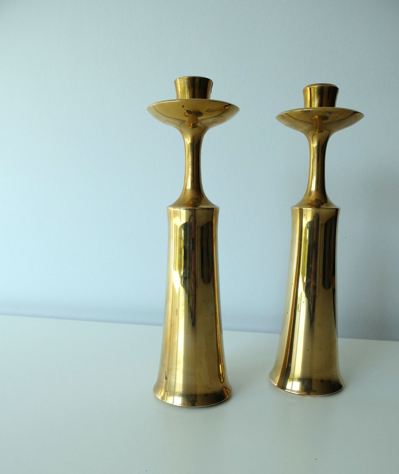 Chandeliers bougeoirs en laiton Jens Quistgaard JHQ Dansk Design