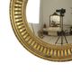 Large Round Wooden Butler Mirror Convex Mirror Witch's Eye Gold