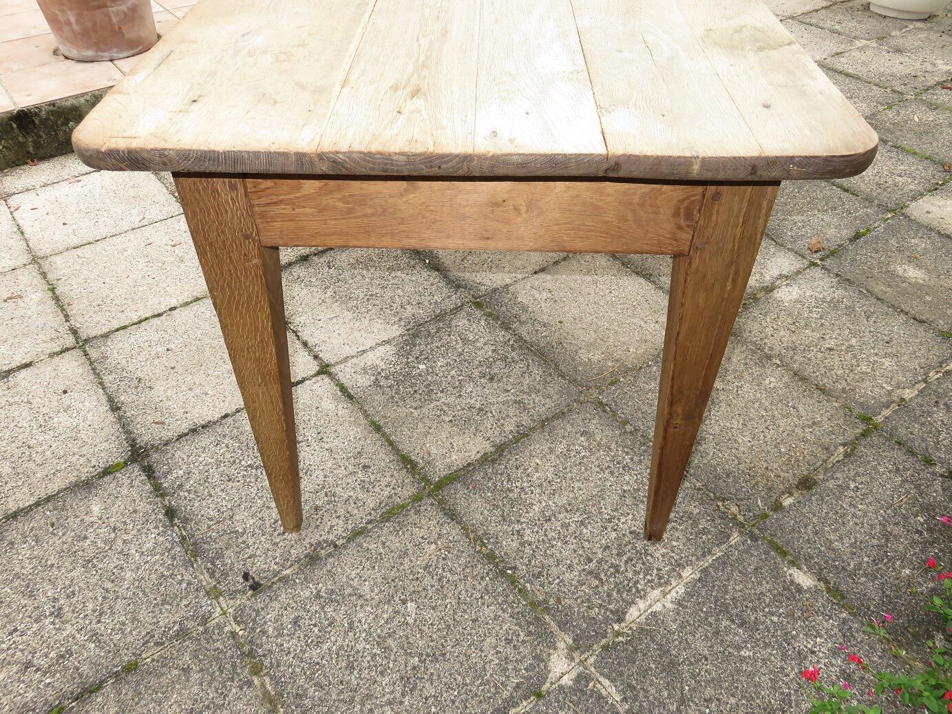 Ancienne table de ferme en chêne
