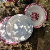 Lot 3 assiettes creuses Digoin Odette