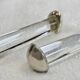 12 silver-plated metal duck knife rests with crystal.