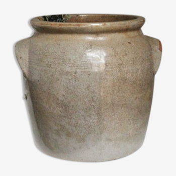 Ceramic preservation jar, grey varnishing