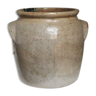 Ceramic preservation jar, grey varnishing