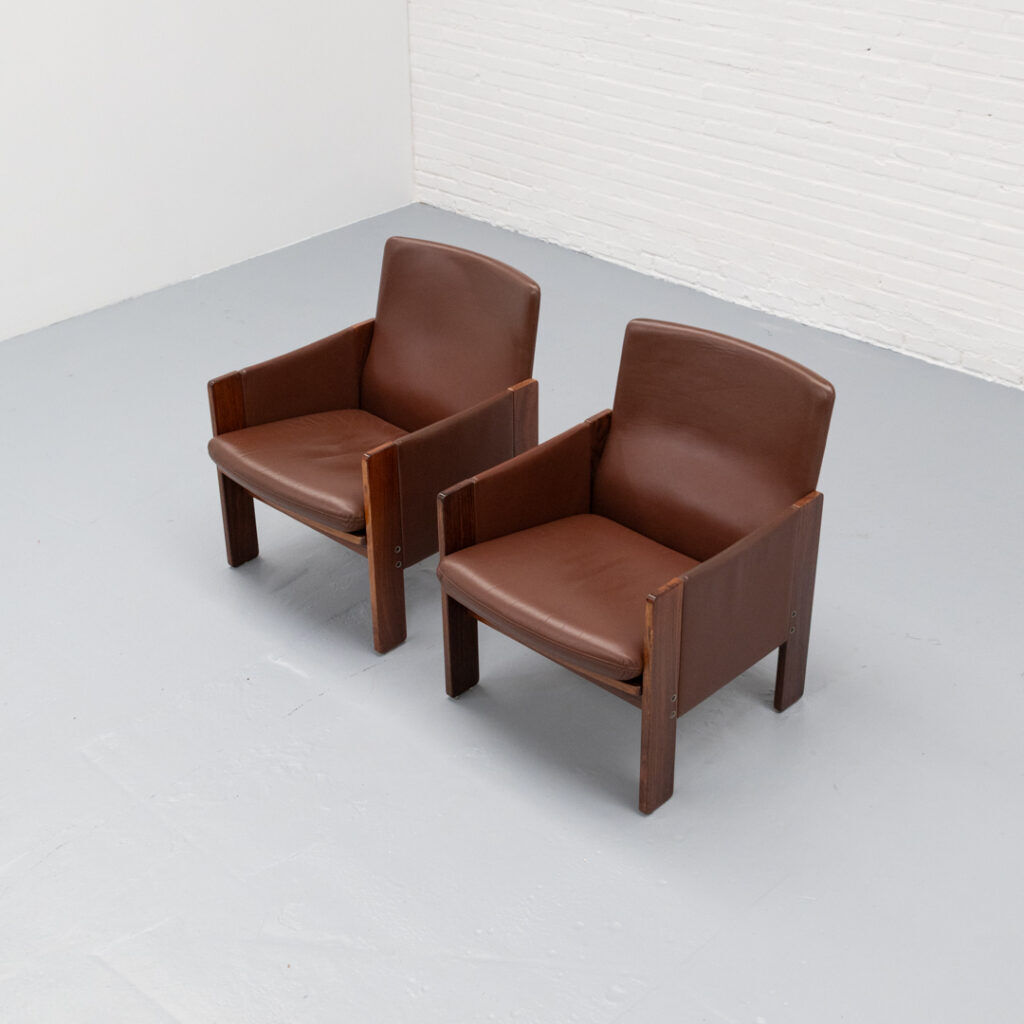 Set of 2 Cassina 917 armchairs by Afra & Tobia Scarpa 1960s