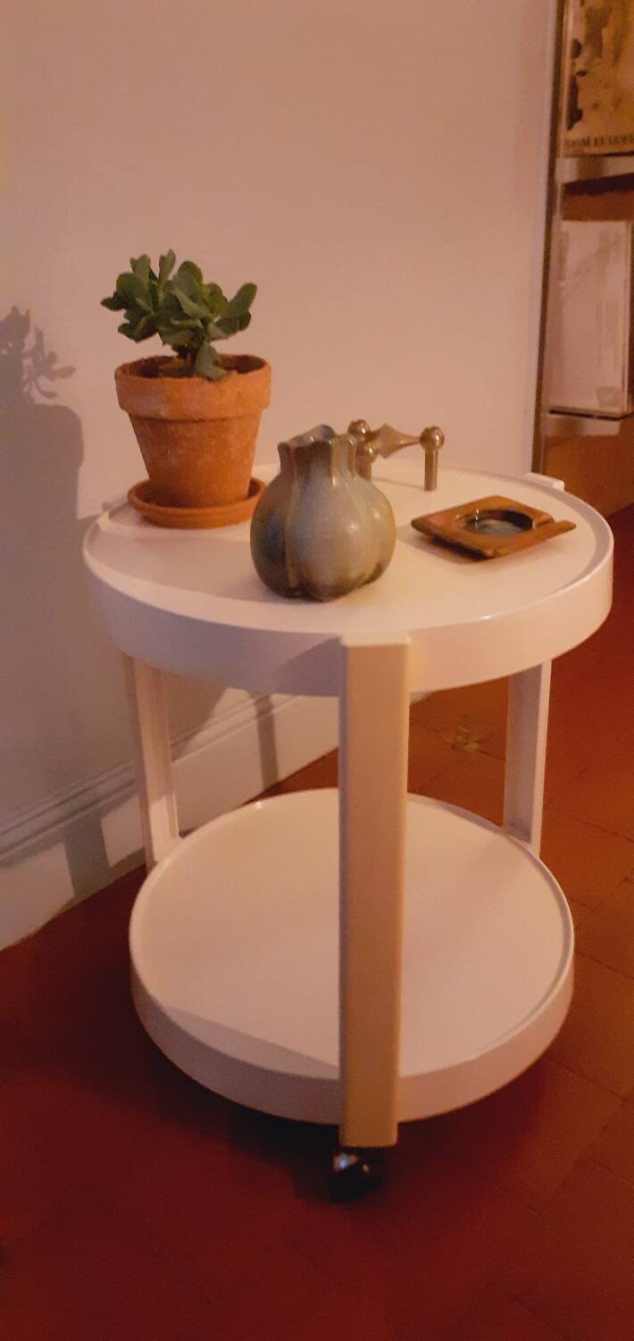 Desserte roulante année 70 design Italien, Kastilia éditeur.