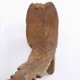 "Lobi" African tripod wooden stool from Burkina Faso
