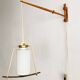 Sculptural 1960s Czech Wall Light – Constructivist Steel & Wood Design