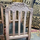 Suite of 6 Louis XV solid oak style chairs