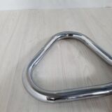 Table 70s, chrome and crystal metal, cobra design model by Giotto Stoppino.