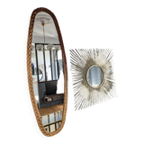 Large rattan mirror 60'