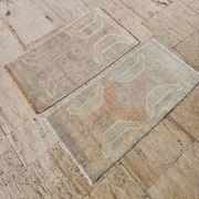 Set of 2 vintage handmade Turkish rugs 52x95 cm