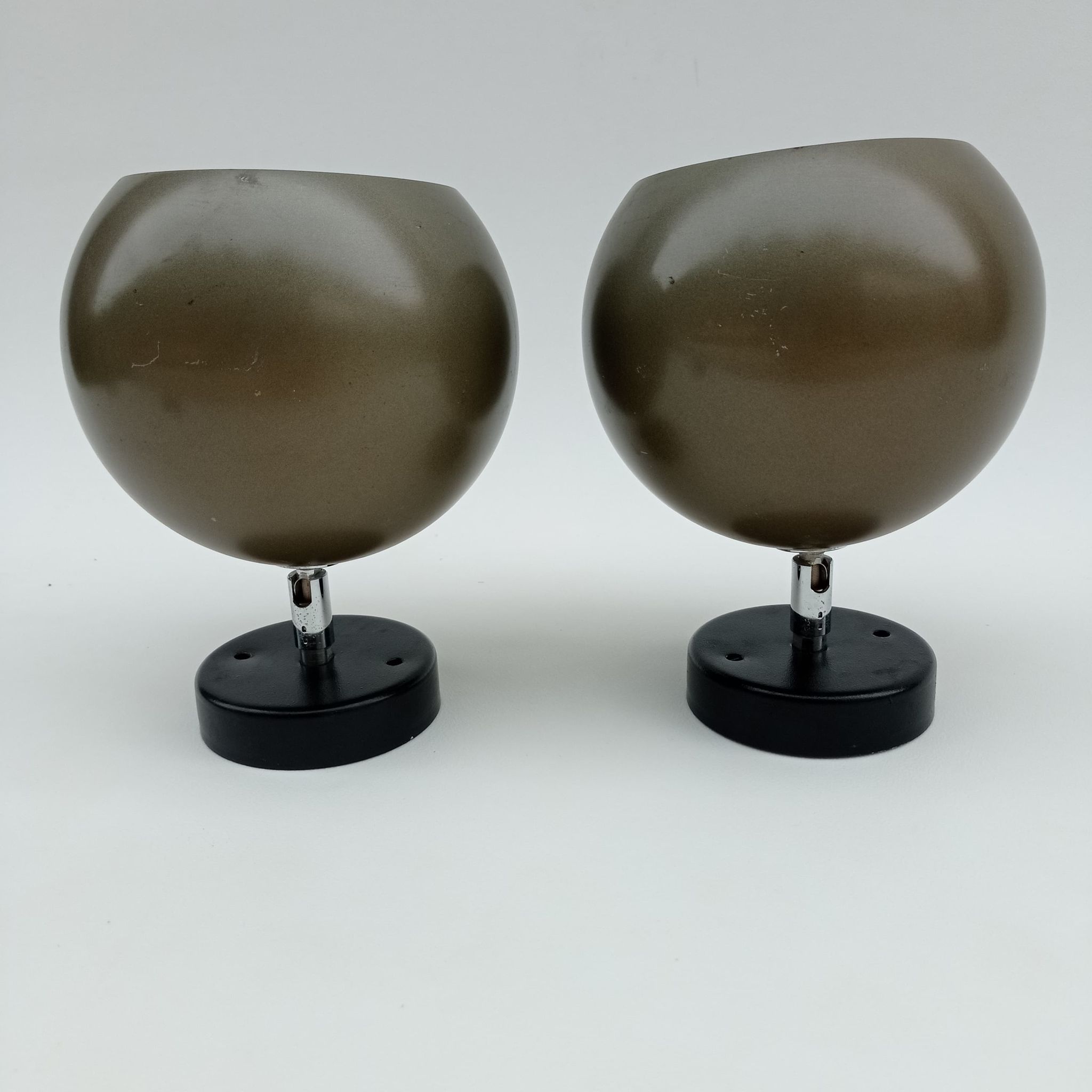 Space Age round wall lamps from the 70's