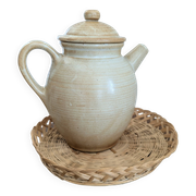 Natural stoneware coffee pot