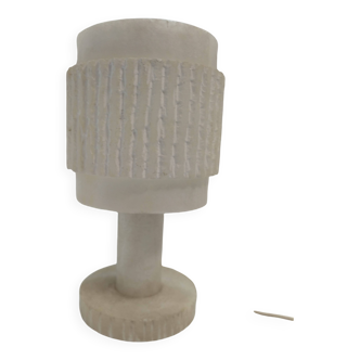 Alabaster table lamp, Brutalist style, France circa 1950