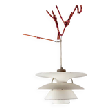Danish brushed metal pendant light, model PH 6 ½ -6V by Poul Henningsen.