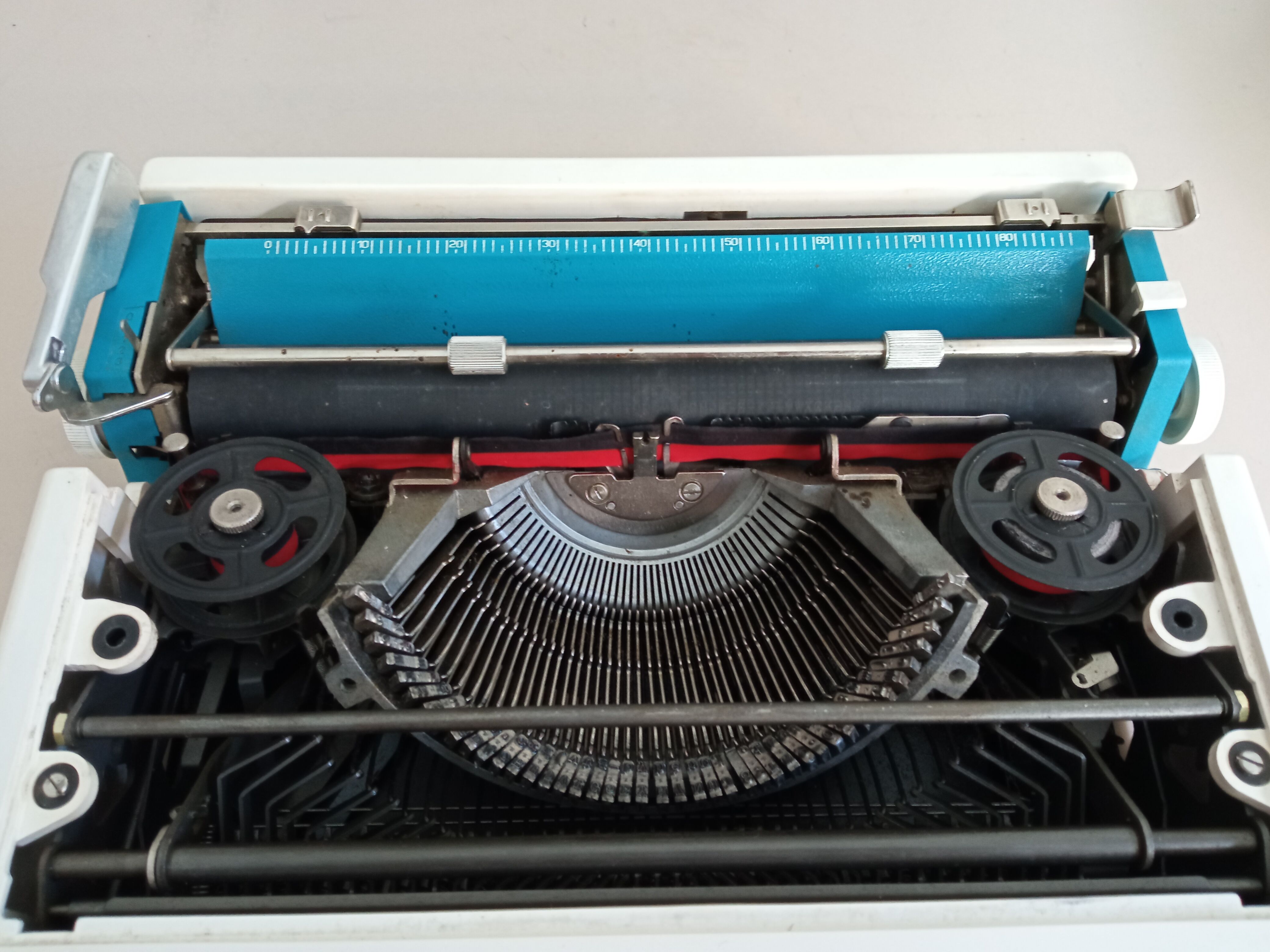 Underwood 315 blue typewriter