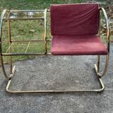 Vintage brass bench, 1960s