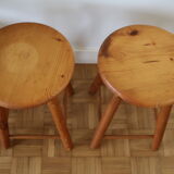 2 pine stools 450mm