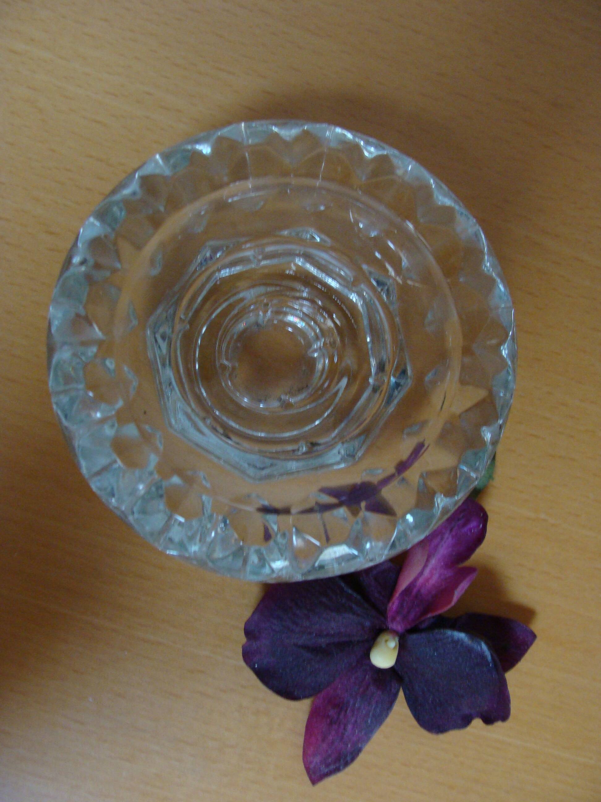 Vintage crystal candle holder