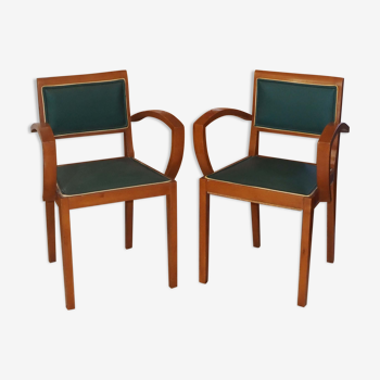 Set of 2 50s bridge armchairs