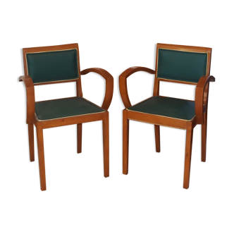 Set of 2 50s bridge armchairs