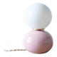 Ceramic lamp in pink and opaline