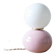 Ceramic lamp in pink and opaline