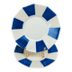 Set of 2 antique ironstone saucers from Badonviller – Cobalt blue Art Deco