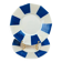 Set of 2 antique ironstone saucers from Badonviller – Cobalt blue Art Deco