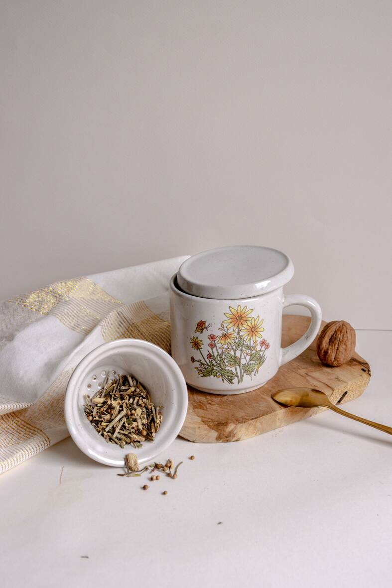 3-piece floral teapot