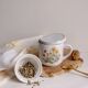 3-piece floral teapot