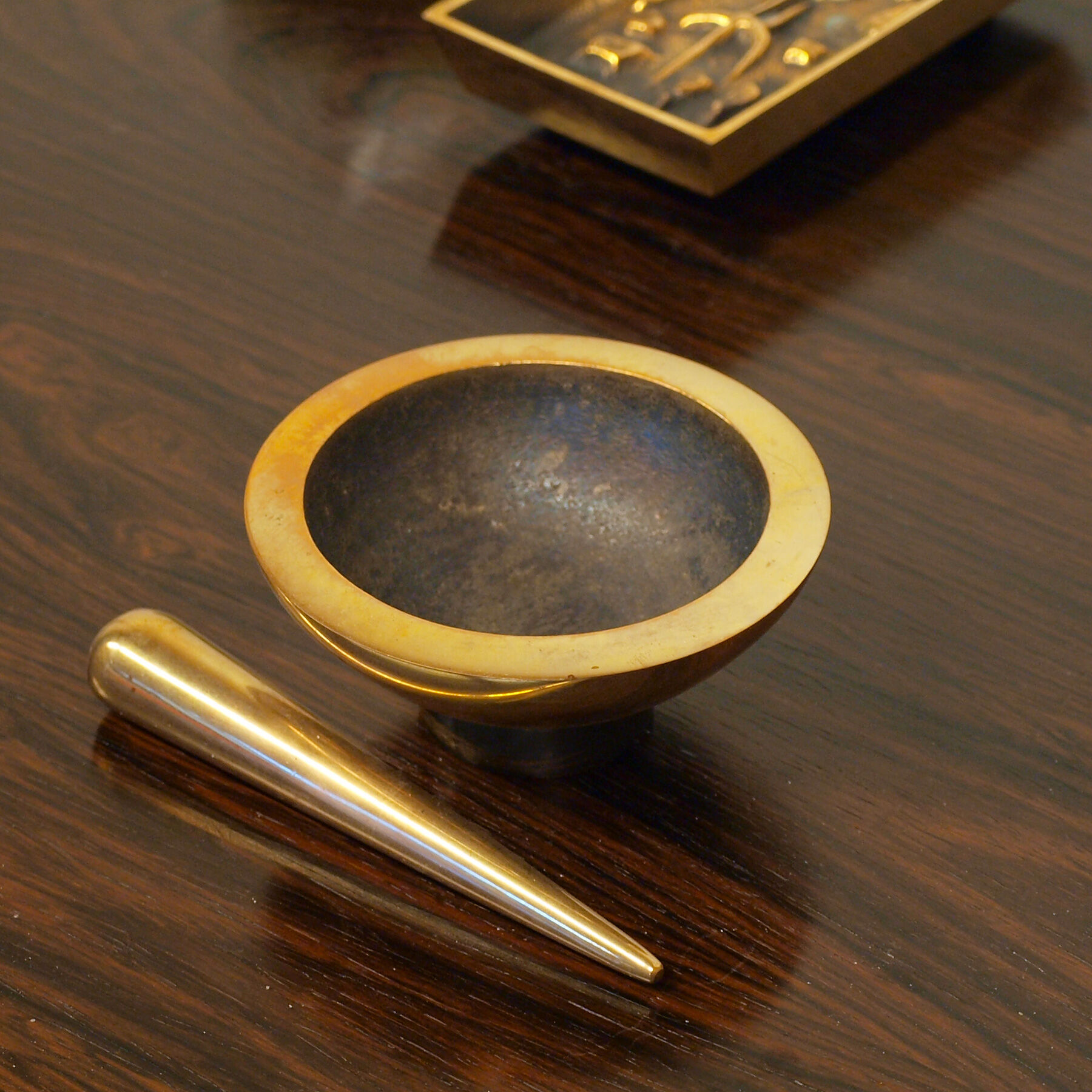 Jacques Lauterbach's bronze pestle ashtray, 1960s