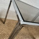 Set of 3 vintage nesting tables – Chrome metal & smoked glass