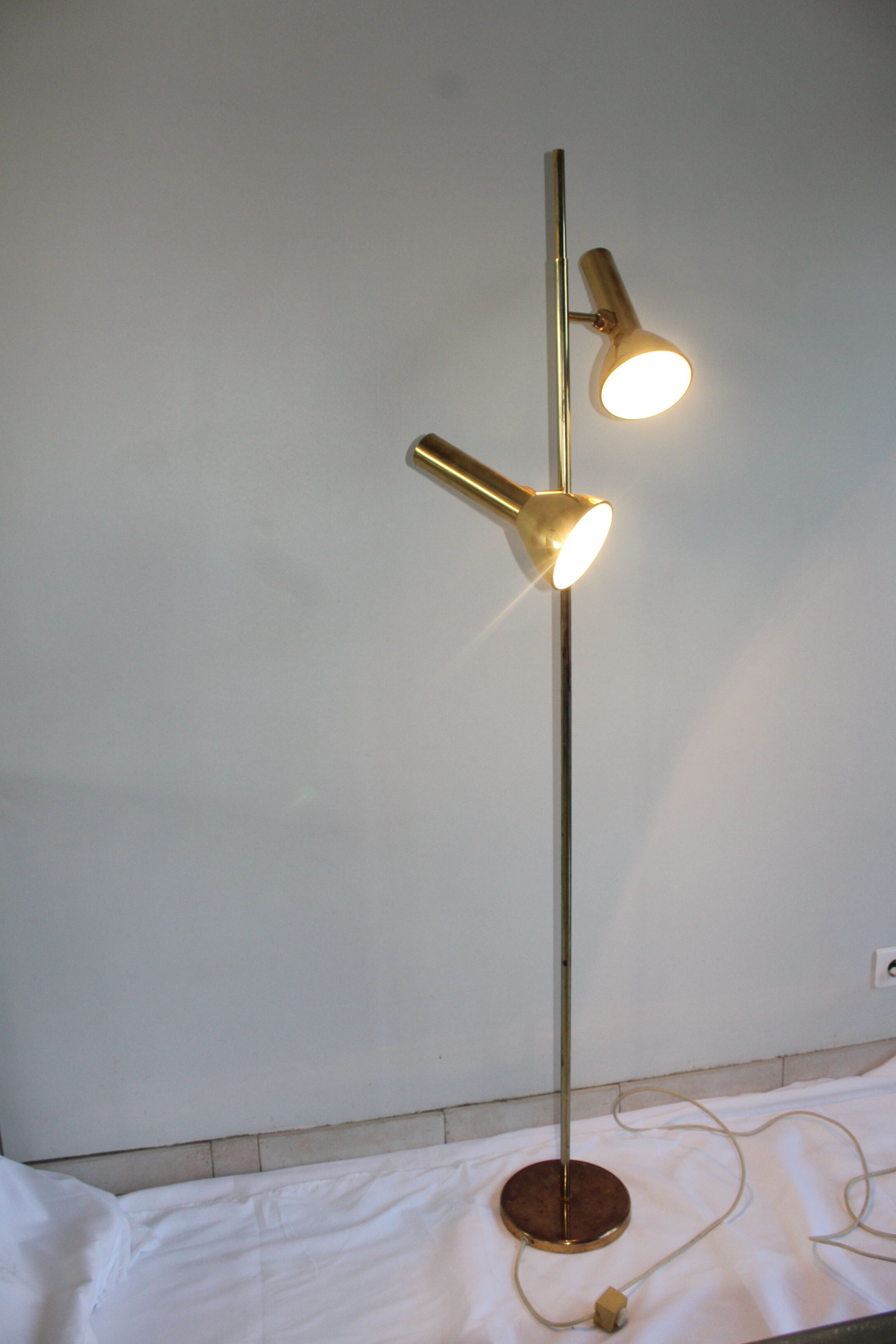 Vintage brass floor lamp italian design