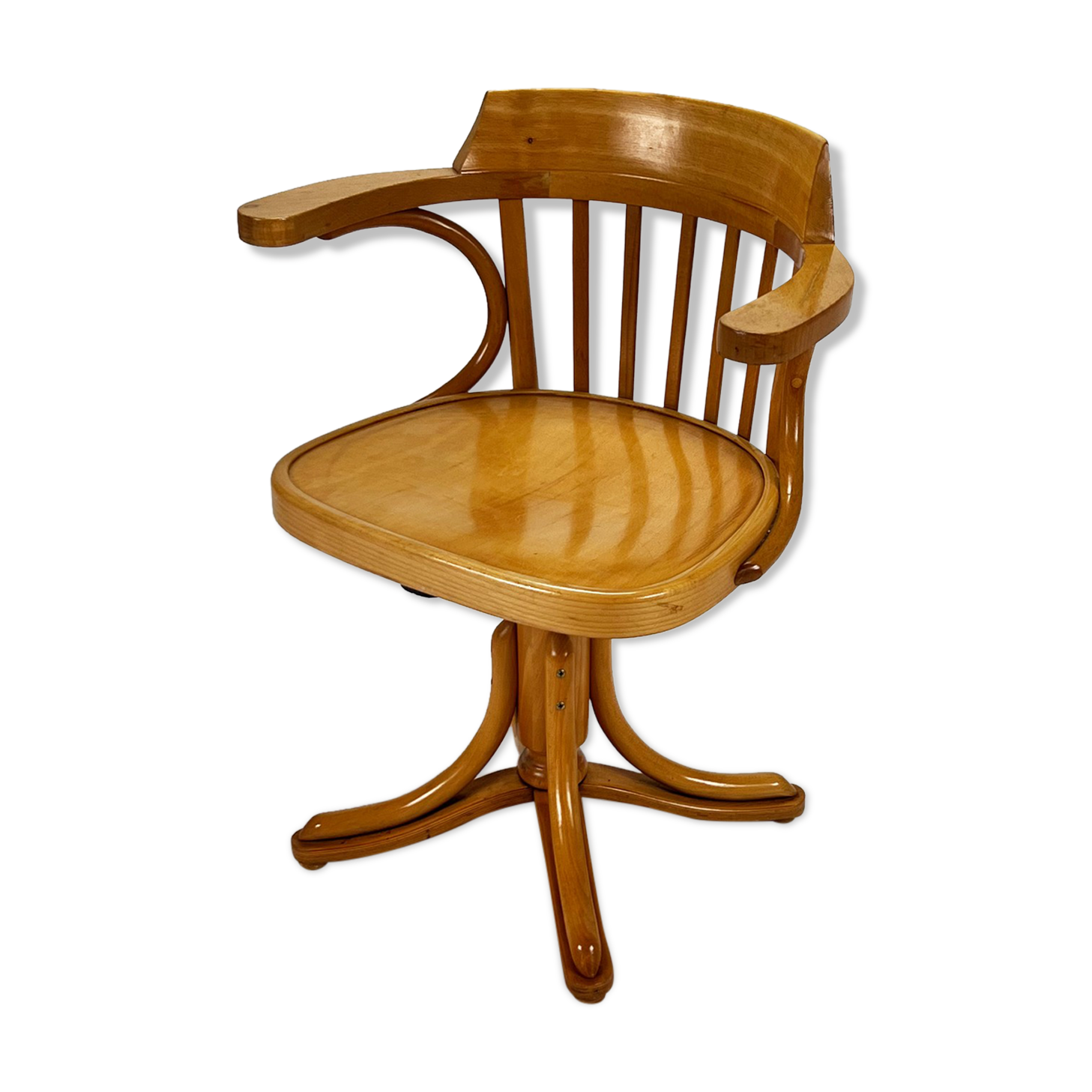 Bentwood desk chair By Zpm radomsko, 1950s