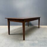 Large antique style oak extendable dining table