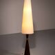 Vintage teak floor lamp with fabric shade from Parker Knoll, 1960s