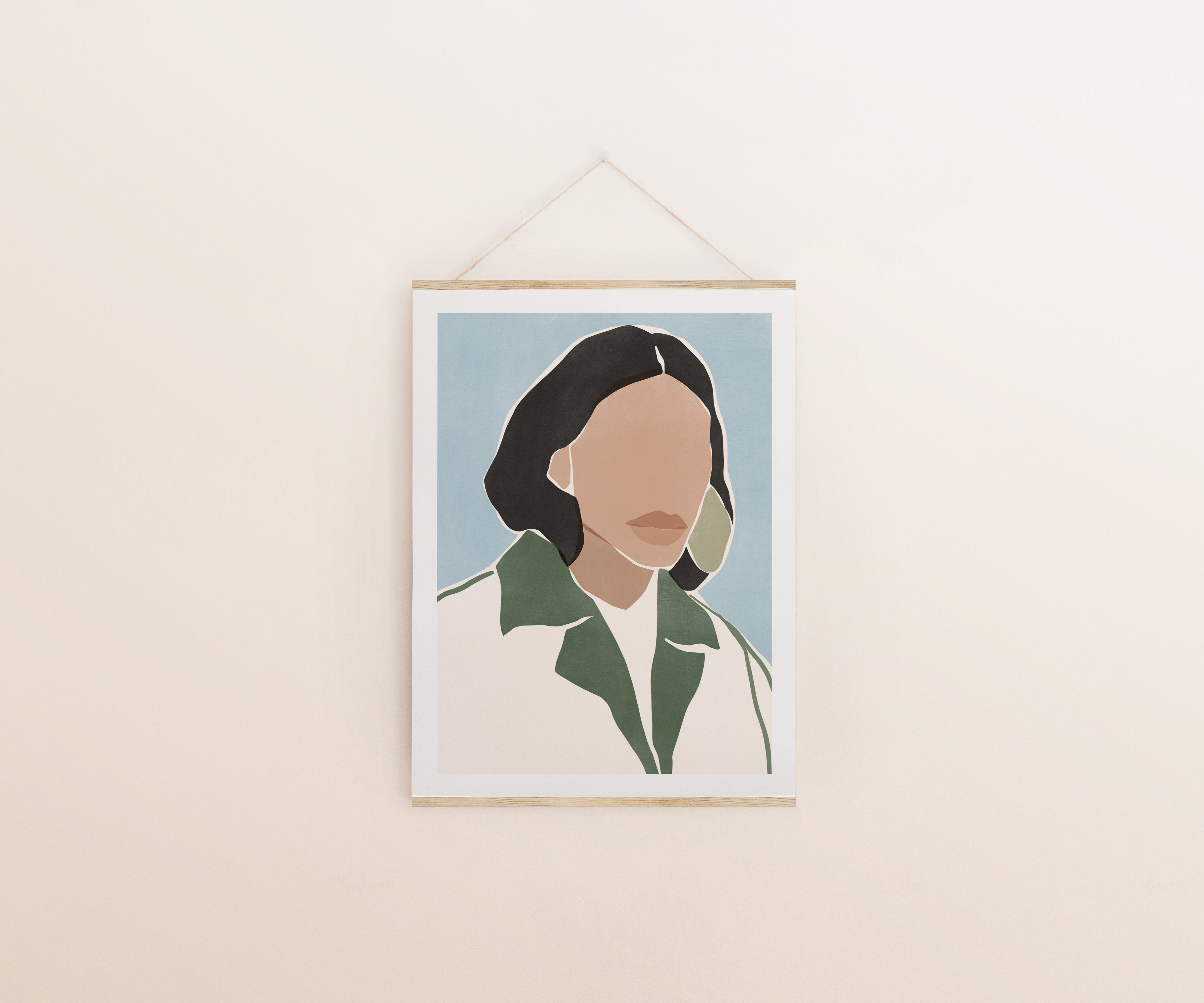 Affiche "Ciel Bleu, Fille Soignée" de Sacrée Frangine