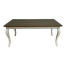 Romantic dining table, white legs, 8 place settings