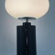 70s lamp in opaline and brown beech