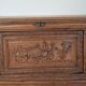 Antique carved oak chest
