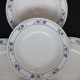 4 vintage earthenware soup plates from Céranord Saint-Amand