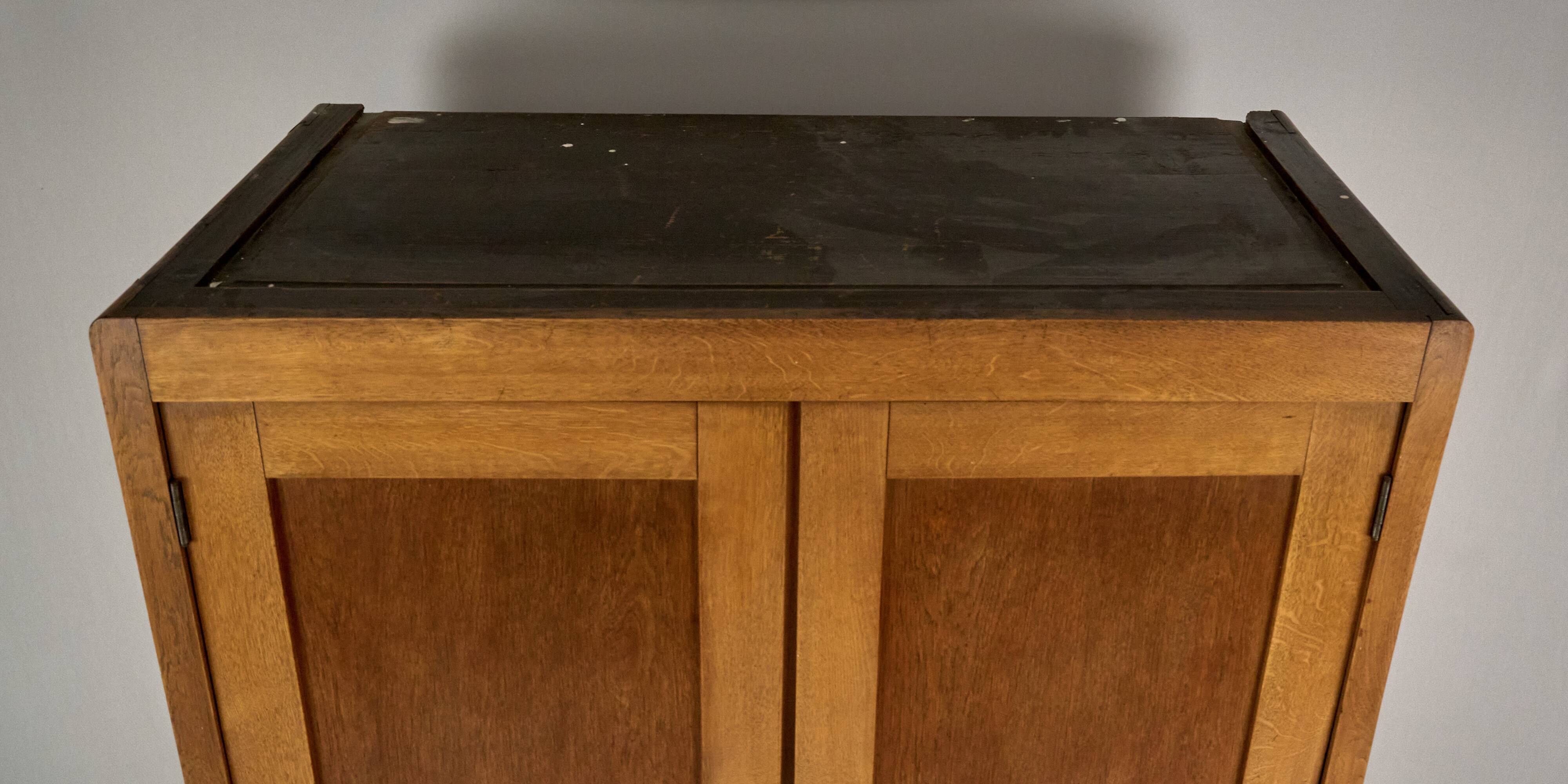 Vintage Wooden Wardrobe, 1930s, Czechoslovakia
