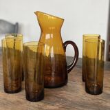 Smoked glass orangeade set
