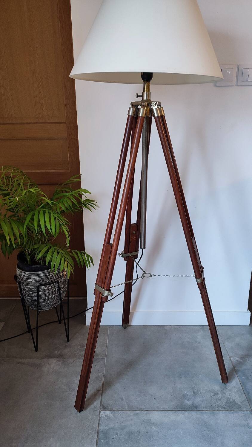 Large tripod floor lamp