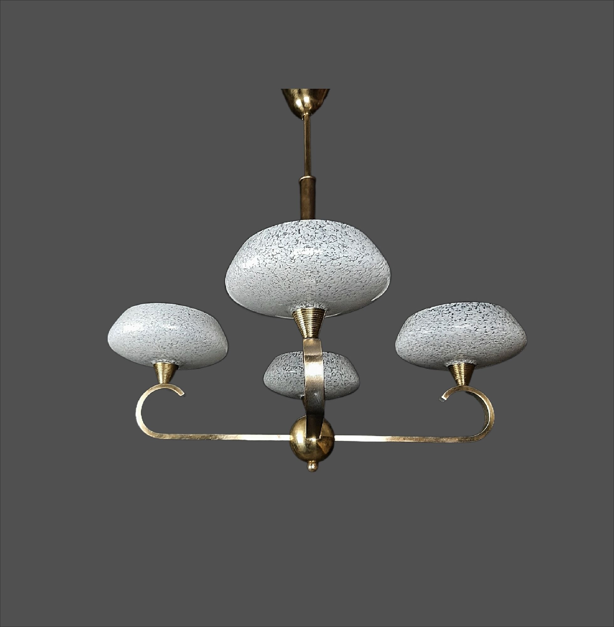 Chandelier art deco vintage french drawing 1940s