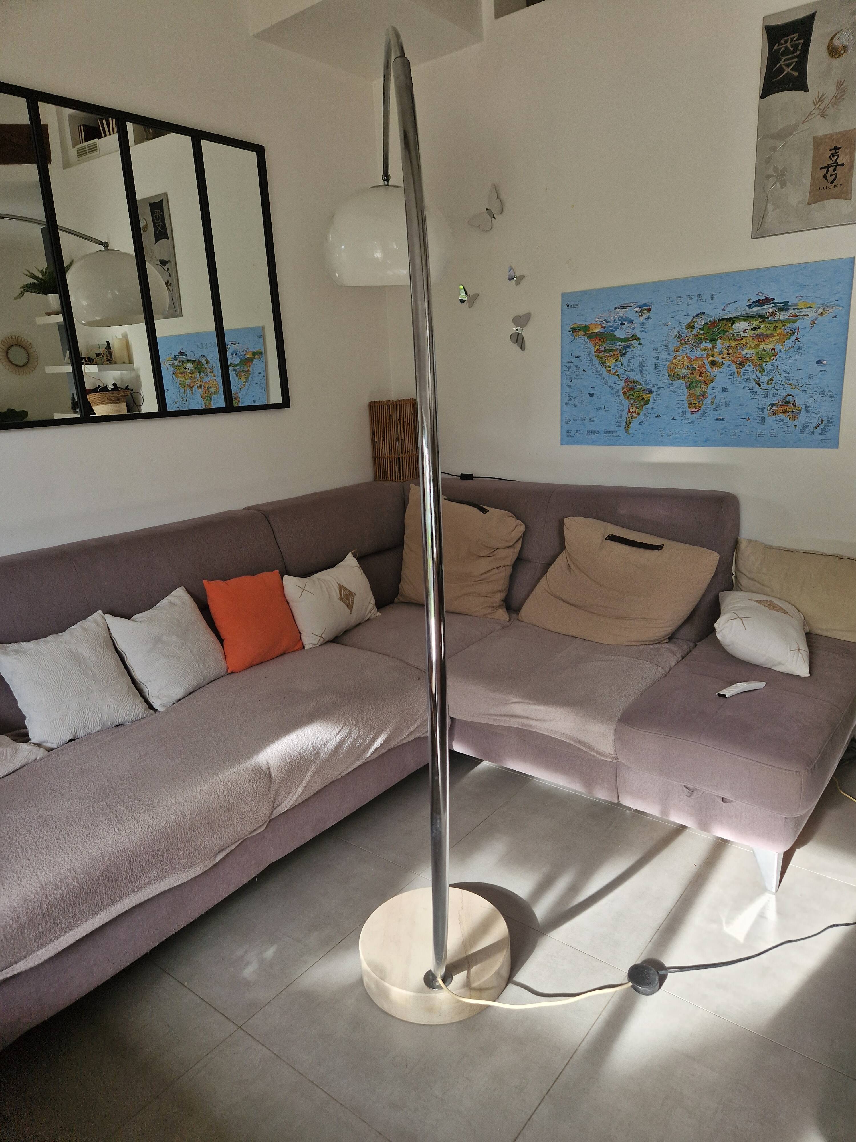 Lampe vintage Roche bobois arc année 70